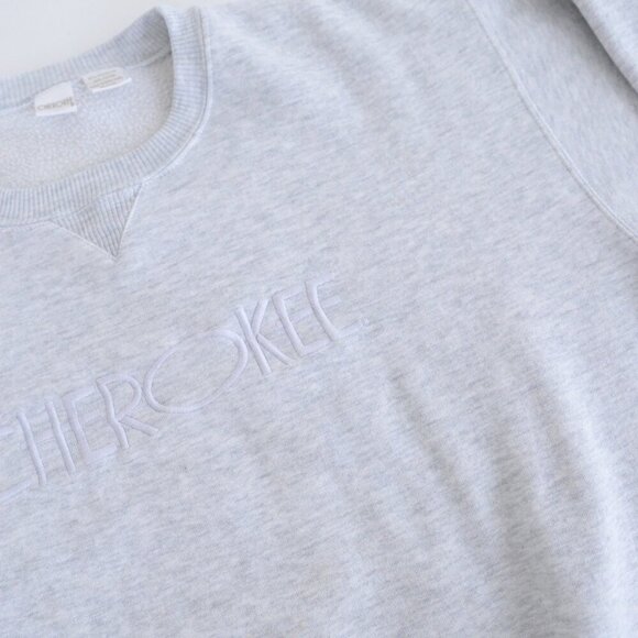 Vintage Cherokee Gray Embroidered Crew Neck Sweater Size Large - Picture 10 of 10